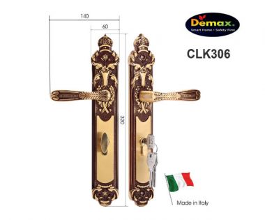 Khóa Cửa Chính Và Đại Sảnh Demax CLK306 Brass