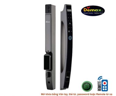 Khóa Vân Tay Cửa Nhôm Demax SL802 AG Remote