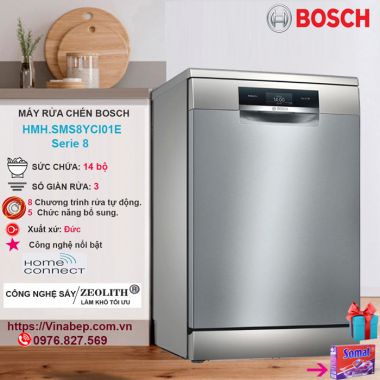 Máy Rửa Chén Bosch SMS8YCI01E Serie 8